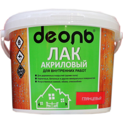 Акриловый лак для внутренних работ, Деоль DLA27