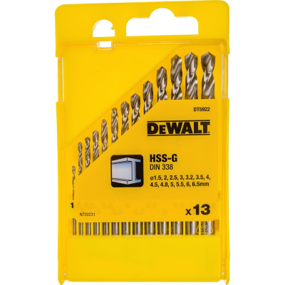Набор DeWalt 5922ХМ промышленных сверл HSS-G по металлу