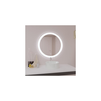 Зеркало SANTREK HOME с LED подсветкой "ФИЕСТА премиум" 600x600мм (круг)