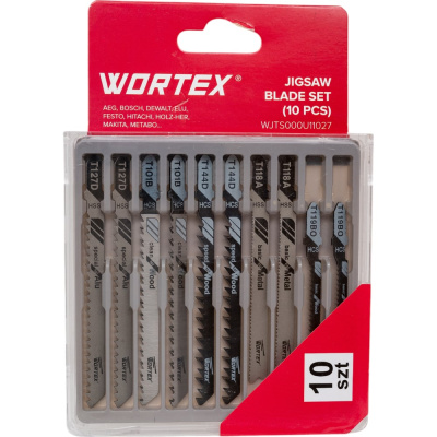 Набор пилок для лобзика универсальный 10 шт WORTEX