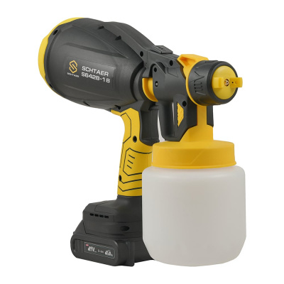Аккумуляторный окрасочный пистолет SCHTAER DC21V, 210W, сопло 1.8