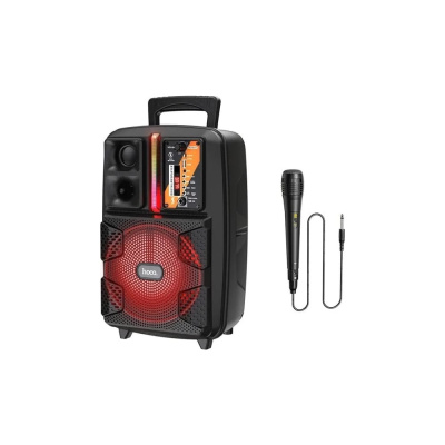 Колонка Hoco Bluetooth bs37 dancer bt5.0, 10w, aux/tws/fm/microsd/usb, rgb light + микрофон черный