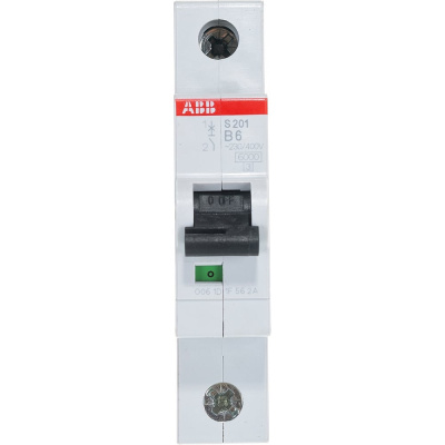 Автоматический выключатель ABB S201 1P 6A 6kA