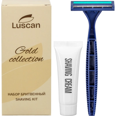 Набор бритвенный Luscan Gold Collection картон, 200шт/наб