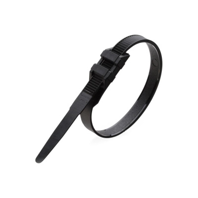 Нейлоновая стяжка Fortisflex КСУ 9x510 мм, черный, 100 шт.