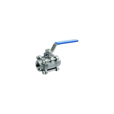 Трехсоставной шаровый кран TITAN LOCK 0,5in из нержавеющей стали (AISI 304) типа резьба-резьба