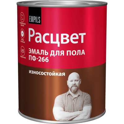 Эмаль для пола Расцвет красно-коричневая, 0.9 кг