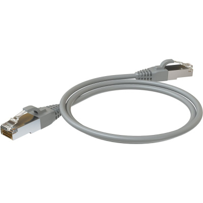Патч-корд SYSMATRIX F/UTP категория 5е 2xRJ45 экранированный серый LSZH 1м (10шт) PC