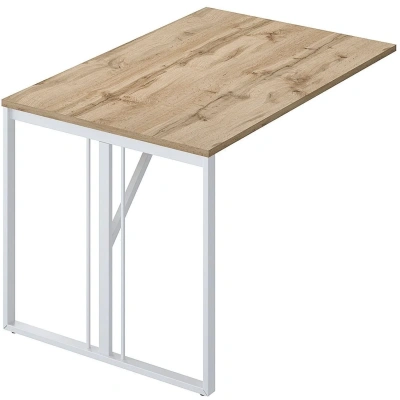 Стол приставной Комус Мебель К-Loft Director 241B001 Ш1200 дуб натур/белый