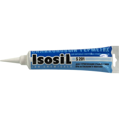 Универсальный силиконовый герметик Isosil S201, бесцветный, 115 мл
