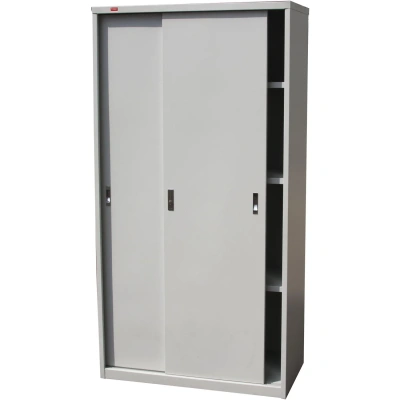 Шкаф-купе металлический P_ШАМ-11.К 3полки,серый, 960х450х1860
