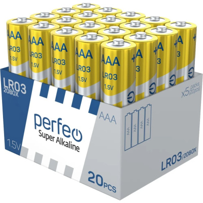 Батарейки PERFEO LR03/20BOX Super Alkaline