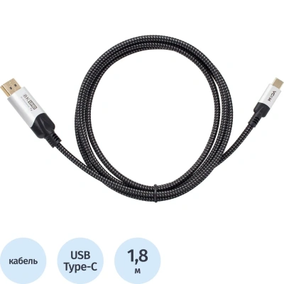 Кабель адаптер DP A(m) <-->USB 3.1 Type-Cm, 1.8m, VCOM <CU422VB-1.8