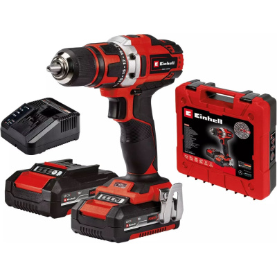 Дрель аккумуляторная Einhell PXC TE-CD 18/40-1 Li, 18В,40Нм,патрон 13мм,2x2,0Ач,кейс