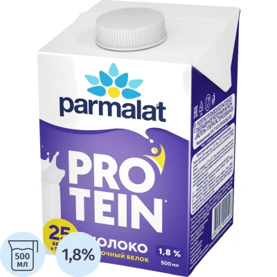 Молоко питьевое Parmalat Protein у/паст, 1,8%, 0,5л