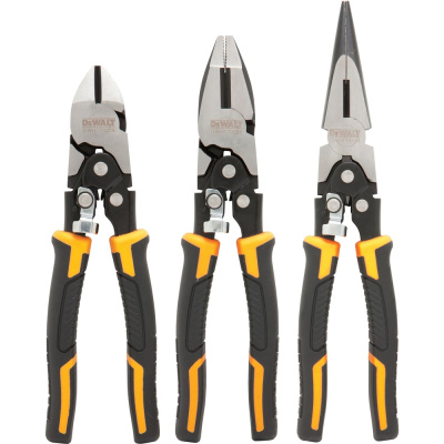 Набор Dewalt: плоскогубцы DWHT70228 + длинногубцы DWHT70230 + кусачки
