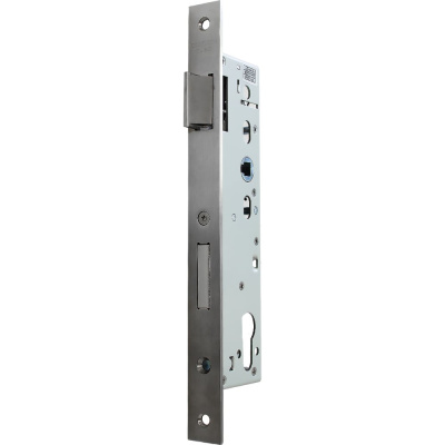 Корпус замка DOORLOCK DL301 35/92/24/8 SSS нержавеющая сталь для профильных дверей, фронтальная планка 24x245мм