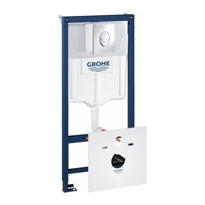 Инсталляция для подвесного унитаза GROHE Rapid SL 4 в 1 в сборе, с кнопкой смыва