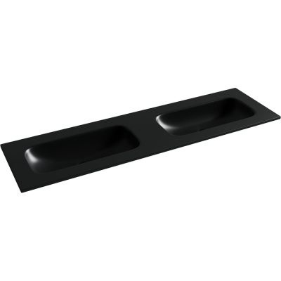 Раковина накладная мебельная Ceramicanova Grace прямоугольная 1610x457x137 с двумя чашами без отверстий под смеситель