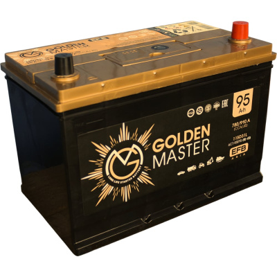 Автомобильный аккумулятор GOLDEN MASTER EFB ASIA 6СТ-95 (R)-(0) 780А 306х175х225