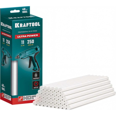 Ультрамощные прозрачные клеевые стержни KRAFTOOL Ultra Power 40 шт