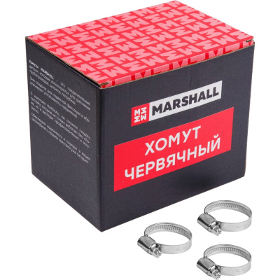 Хомут червячный MARSHALL 25-40 мм (оцинкованная сталь; кратность - 100 шт)