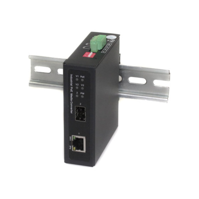 Промышленный компактный медиаконвертер Gigabit Ethernet с поддержкой PoE BT до 90W OSNOVO
