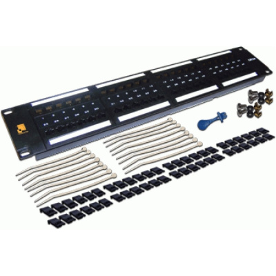 Патч-панель LANMASTER 19 дюйм, 48 портов RJ-45, категория 6, UTP, 2U