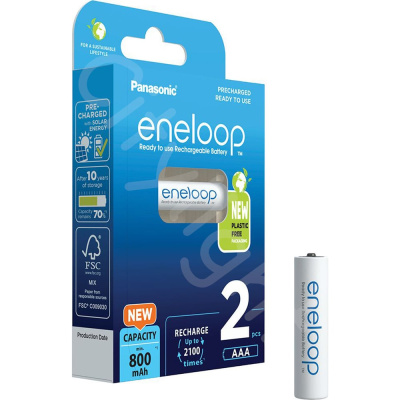 Аккумулятор Panasonic eneloop BK-4MCDE/2BE 800mAh AAA R03 BL2