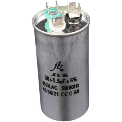 Пусковой конденсатор JB 30uF+1,5 450VAC +/-5_(JFS25A6315J000000B3015) JFS-25 (клеммы, для кондиционеров