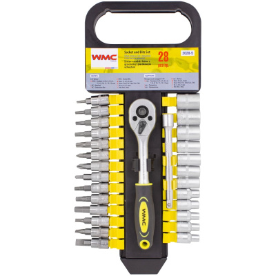 Набор WMC Tools торцевых 6-гранных головок — это универсальный инструмент, состоящий из 28 предметов, который идеально