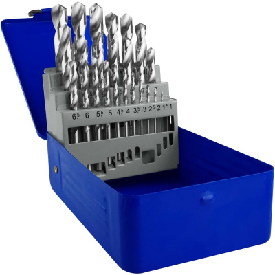 Набор сверел HSS 25 шт, 1-13 мм vertextools