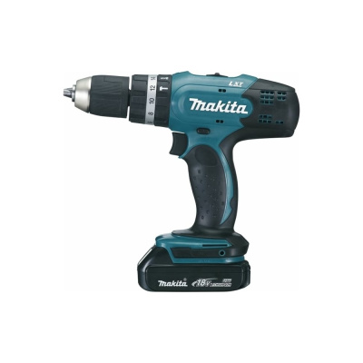 Аккумуляторная дрель-шуруповерт Makita DHP453SYE снабжена двухскоростным редуктором