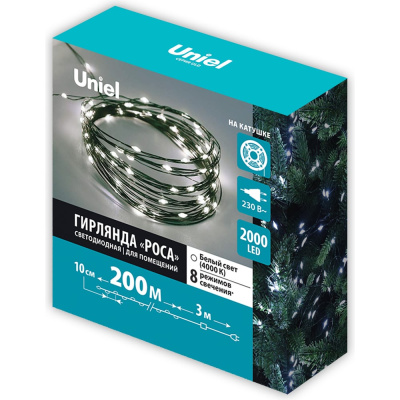 Гирлянда Uniel ULD-S20000-2000/DGA WHITE IP20 DEW