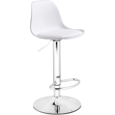 Барный стул Woodville Soft white / chrome