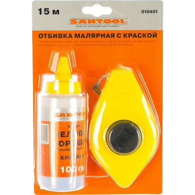 Малярная отбивка SANTOOL 15м с краской