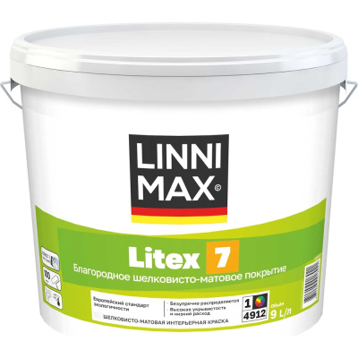 LINNIMAX Litex 7 (ЛИННИМАКС Литекс 7)Краска для благородных шелковисто-матовый покрытий