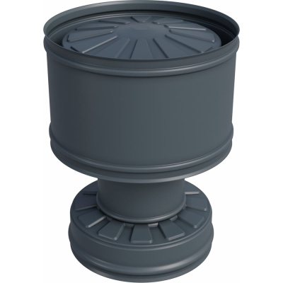Оголовок с дефлектором Металлик и Ко 210x150, Оц 0.50 AISI 430 0.50, конденсат, RAL 7024 п о