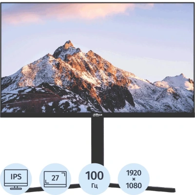 Монитор Dahua 27 DHI-LM27-B201A FHD/IPS/HAS Piv/100Гц/VGA/HDMI/DP/черный