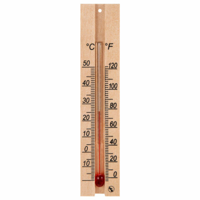 Термометр комнатный, "ДЕРЕВЯННЫЙ", диапазон: от 0 до +50 °C, ПТЗ, ТБ-206