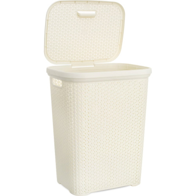 Корзина для белья HOBBY LIFE RATTAN слоновая кость 55л