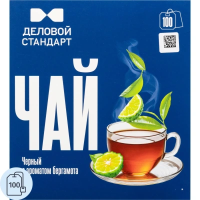 Чай Деловой Стандарт черный с ароматом бергамота 2гх100пак