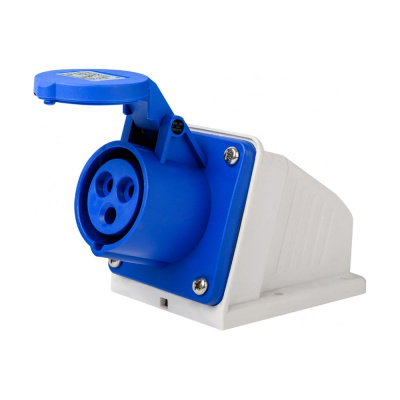 Розетка Dekraft стационарная 2Р+РЕ 32А 220В IP44 РС-103