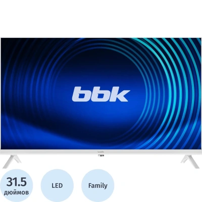 Телевизор BBK 32LEX-7182/FTS2C, FHD, смарт (Android), белый