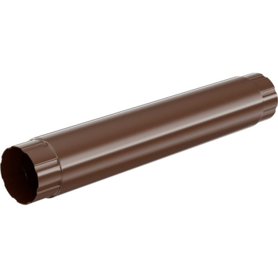 Труба водосточная соединительная МЕТАЛЛИК и КО 100x1000, цинк, 0.50 (RAL 8017)