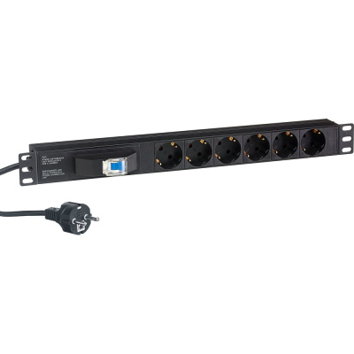 Блок розеток ExeGate ServerPro PDU-19H610 Al-6S-EU2.5CU-1P 280835