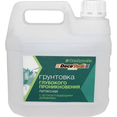 Грунтовка DecoTech Eco, глубокого проникновения, 3л пласт., oсновной 00-00014231