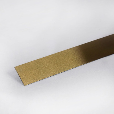 Декоративная полоса Forming P1 h=30 нержавеющая сталь AISI 304 0,8 мм Gold Satin длина 1500 3010