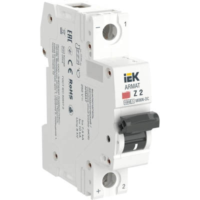 Автоматический выключатель IEK ARMAT M06N-DC, 1P, Z, 2А