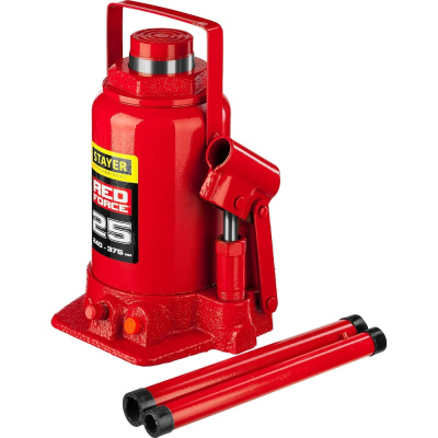 Гидравлический бутылочный домкрат STAYER RED FORCE, 25т, 240-375 мм